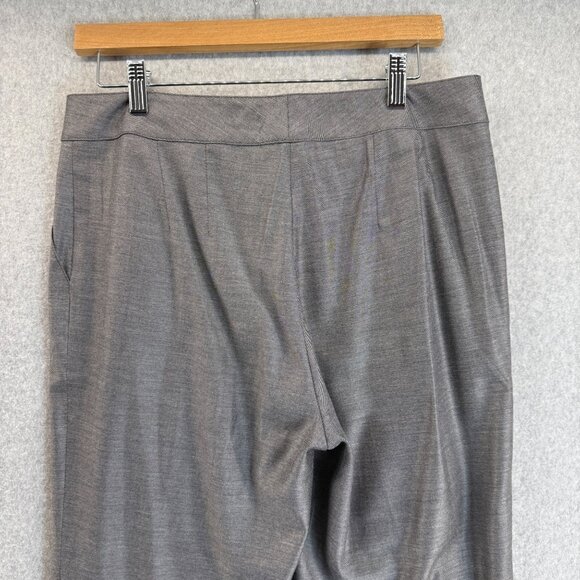 St John Womens Gray Trousers Pants Straight Leg‎ Wool Blend Office Slacks Size 8 - Picture 7 of 14
